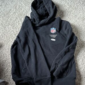 NFL logo Black Pullover Hoodie